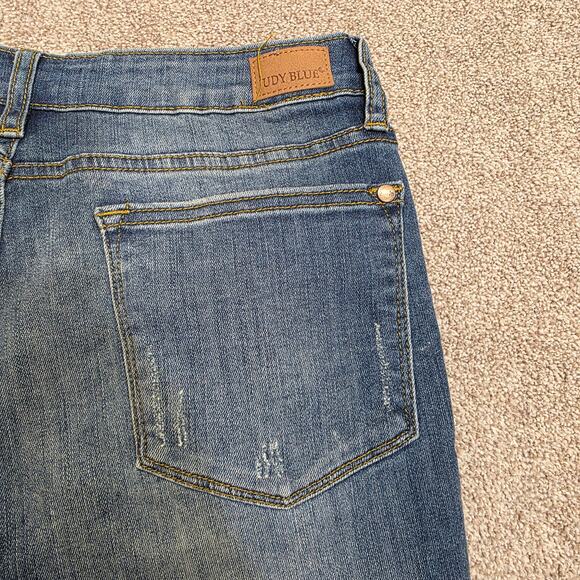 Distressed weekend Boyfriend Judy Blue Relaxed Fit Jeans Ripped Denim sz 30 - Picture 8 of 16